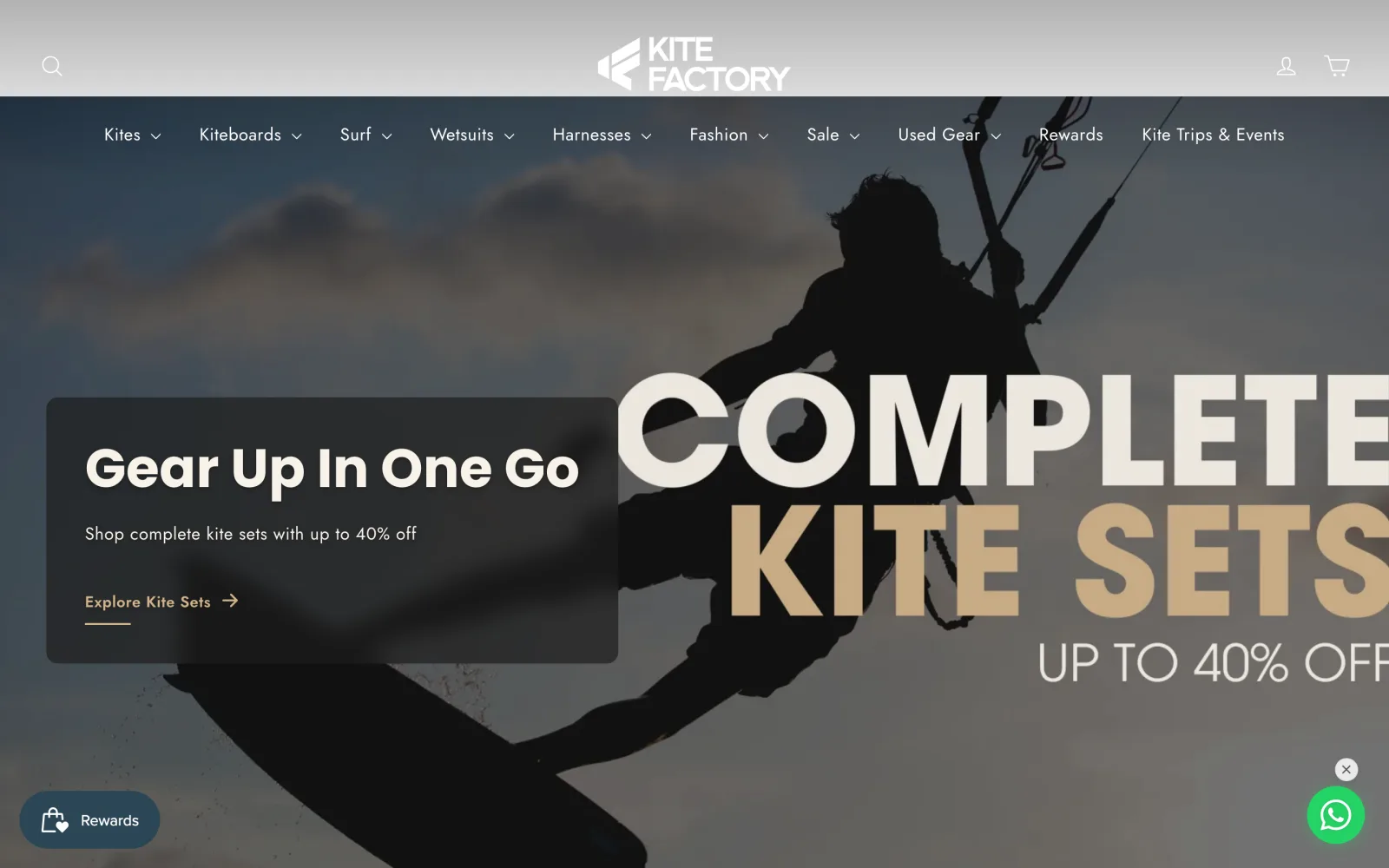 Kite Factory Shopify-Shop Startseite